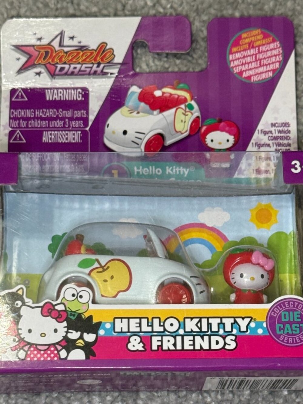 Dazzle Dash Hello Kitty #1 Hello Kitty Apple Coupe Die Cast - NEW
